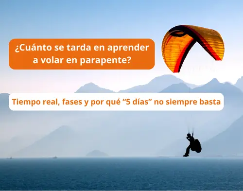 ¿Cuánto se tarda en aprender parapente?